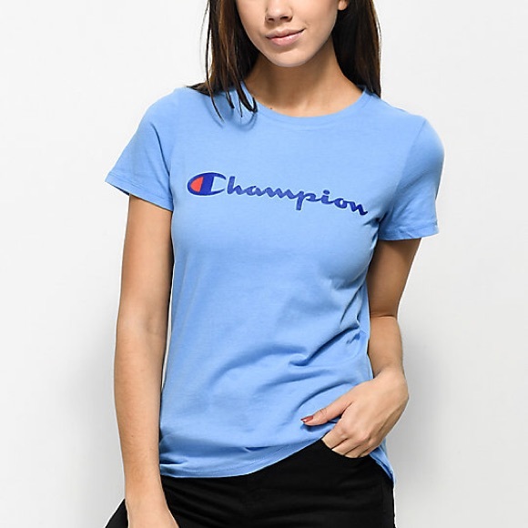 Champion Tops - Champion blue logo short sleeve t-shirt size XL